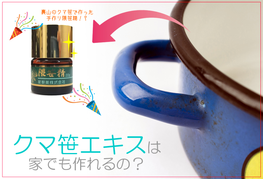 ハンドメイドでホシ 製薬 の クマ笹精作れますか? クマ笹エキスは家で作れますか?